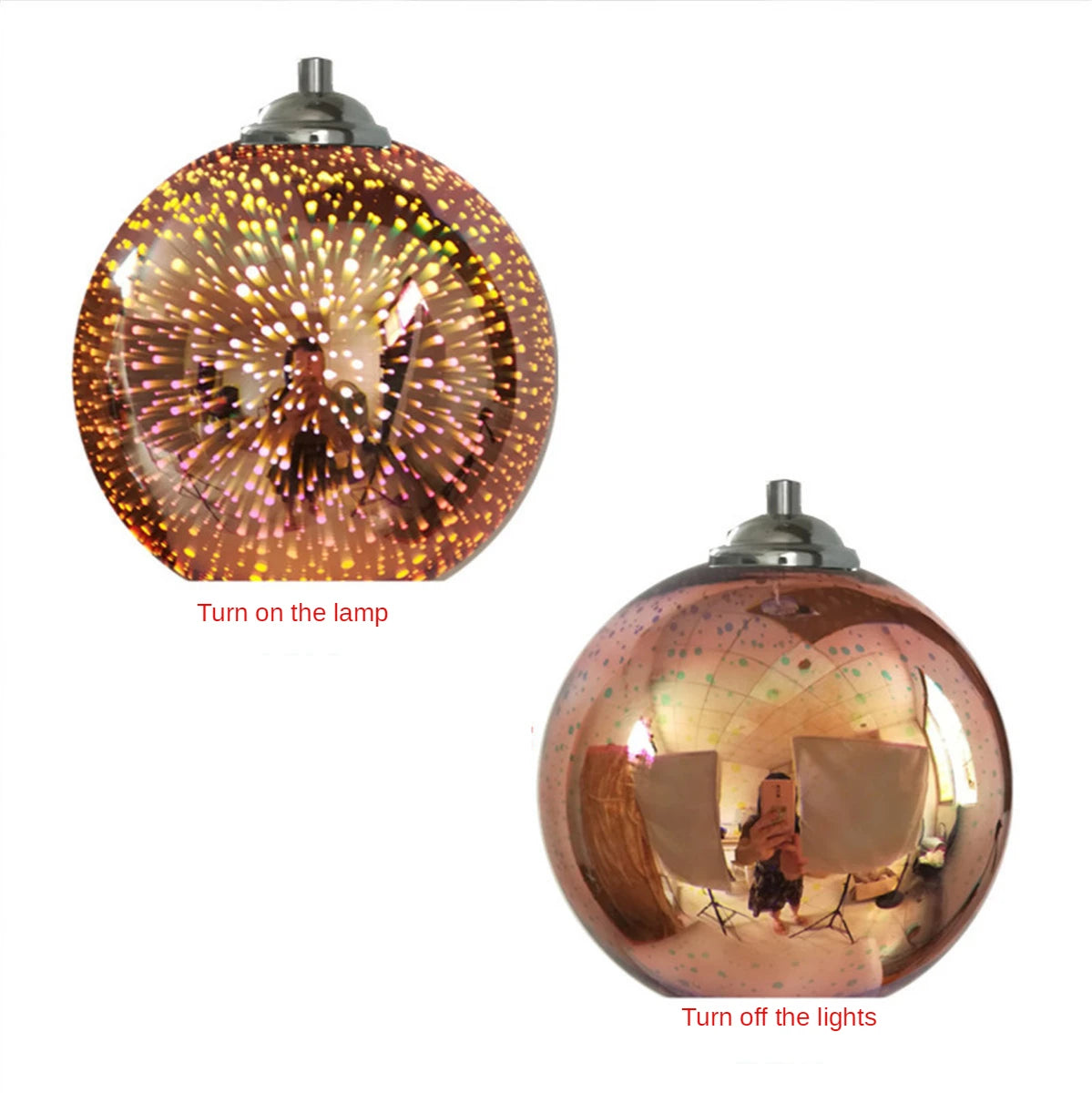 lampe led suspendue design nordique moderne décorative feu d'artifice