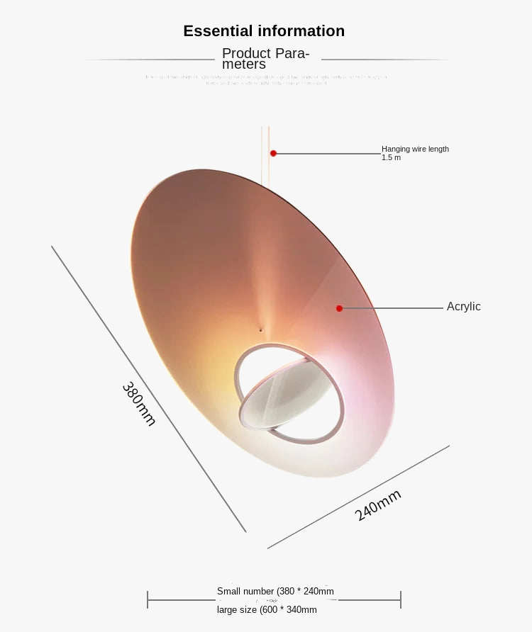 Suspension LED design nordique ovni pour restaurant ou salon