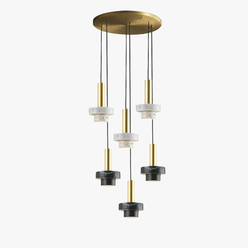 Suspension LED en marbre décorative pour divers espaces