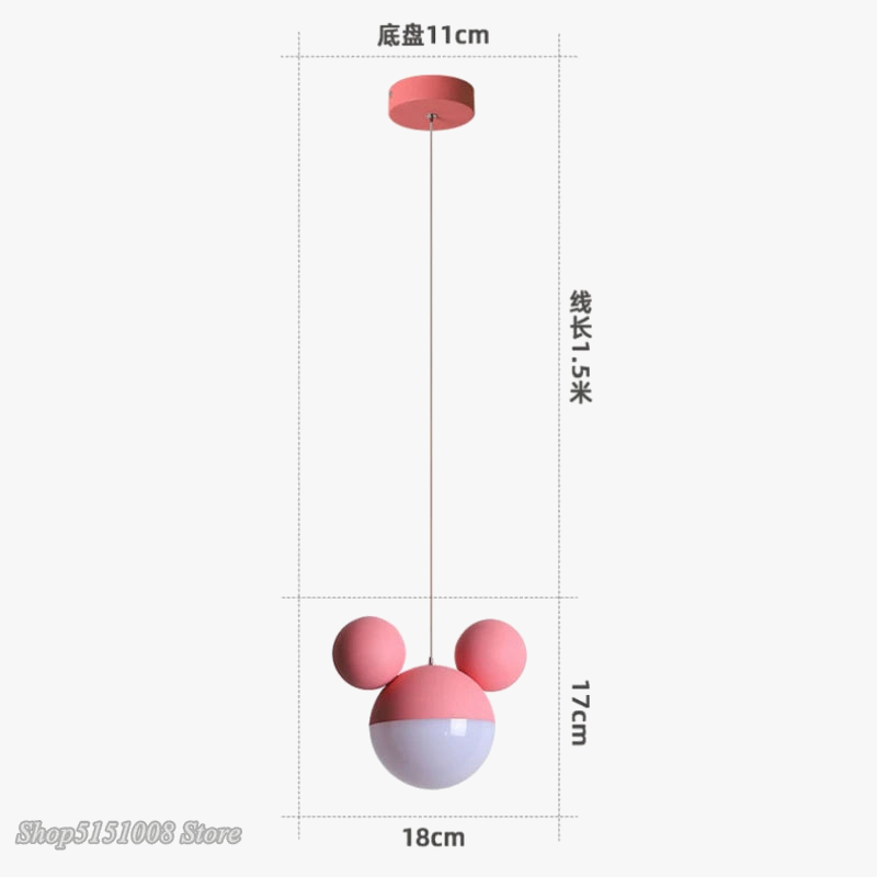 lampe led suspendue mickey pour soin des yeux enfant
