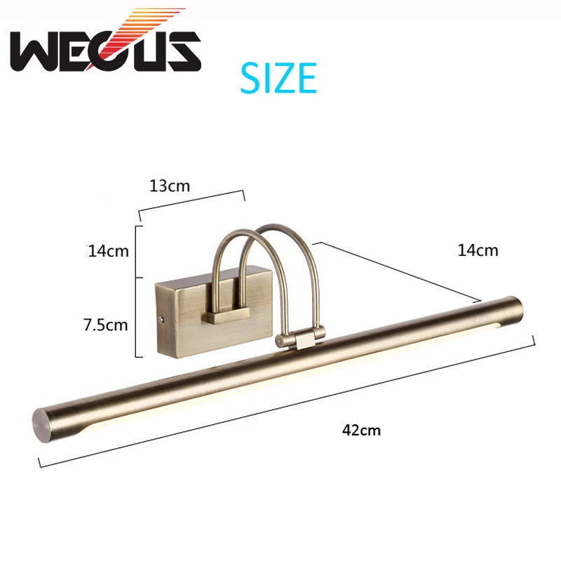 lampe led vintage bronze pour salle de bain hôtel malon