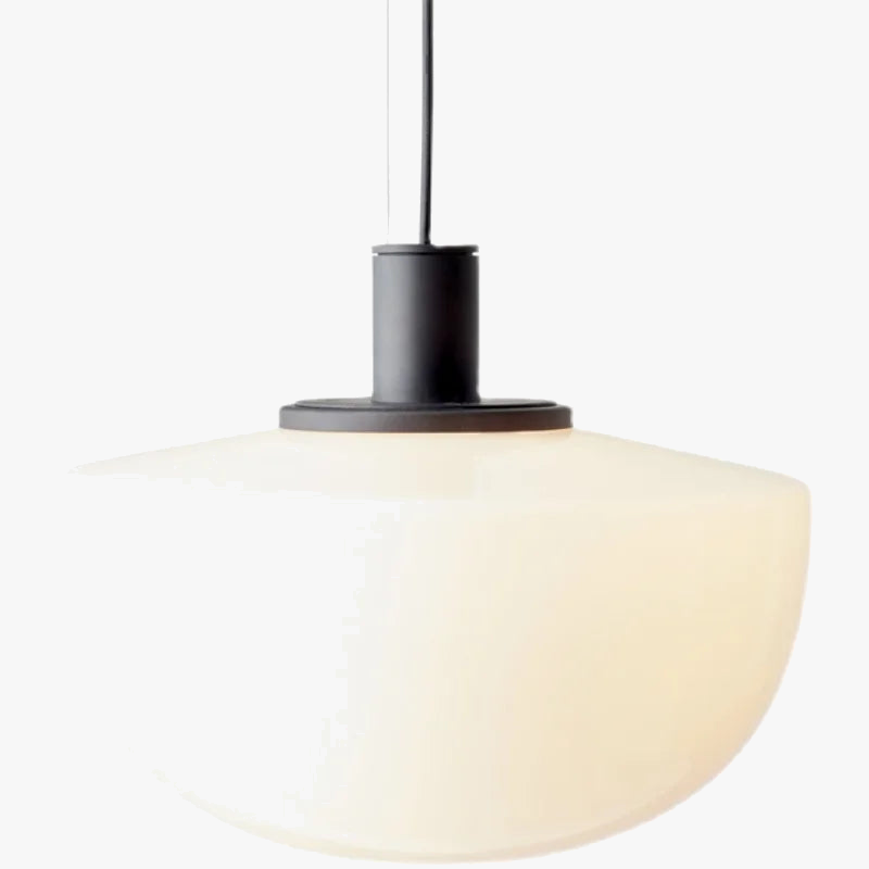 lampe minimaliste suspendue en verre adaptée pour étude et chevet