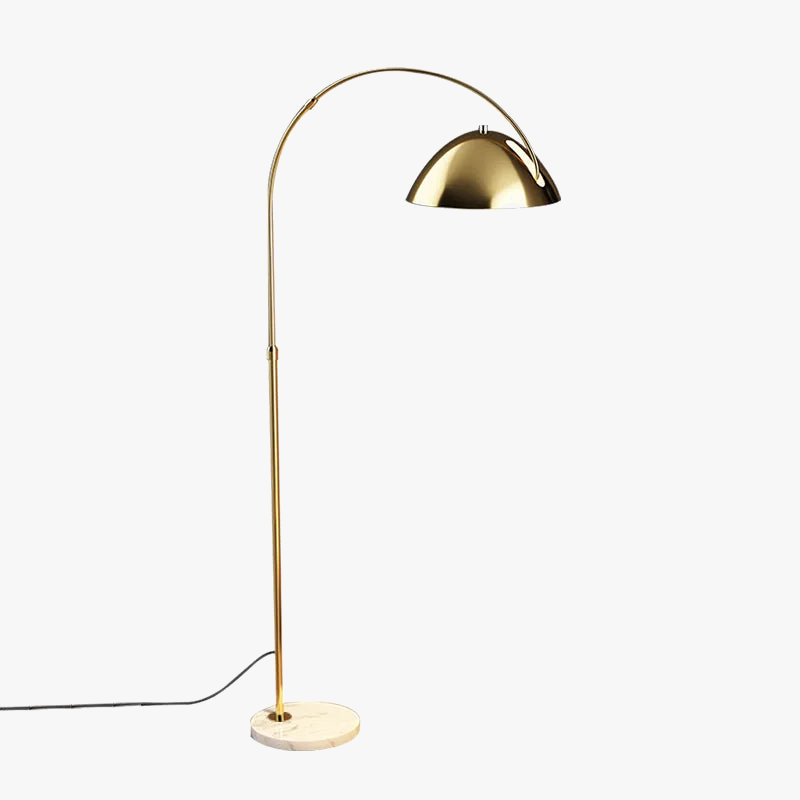 Lampadaire arc en métal chromé moderne minimaliste