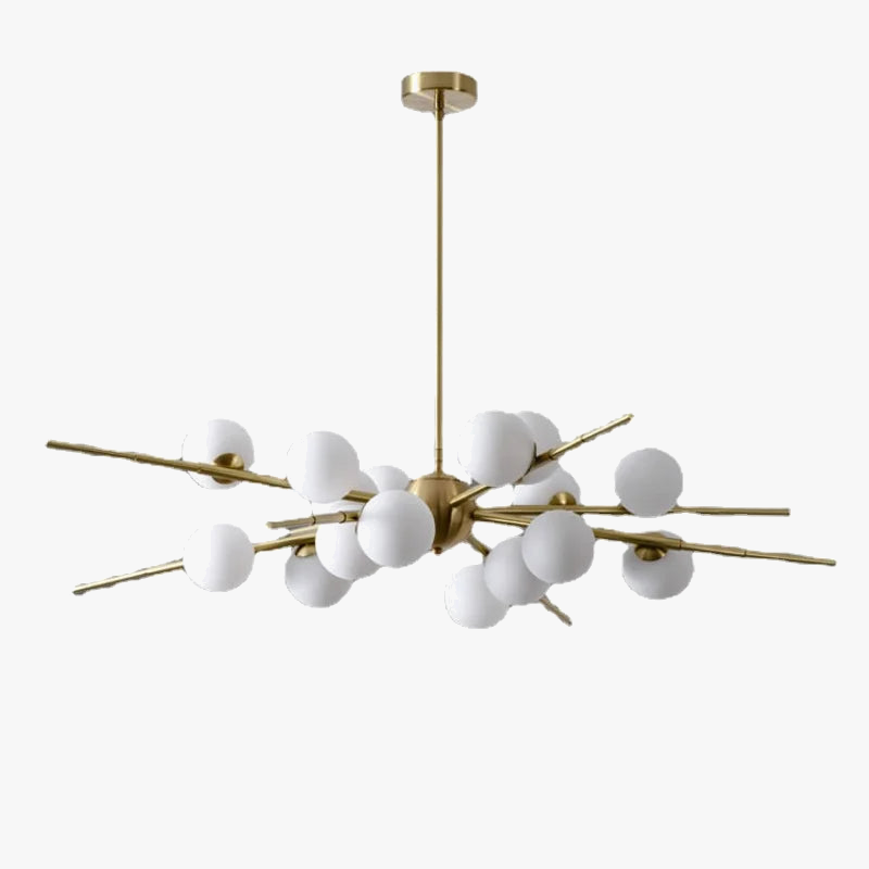 lampe moderne simple en cuivre décoration moléculaire nordique