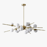 lampe moderne simple en cuivre décoration moléculaire nordique