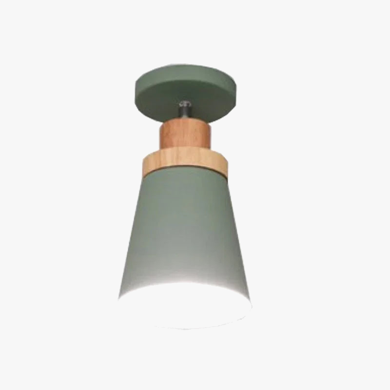 lampe nordique en bois massif style macaron pour restaurant bar