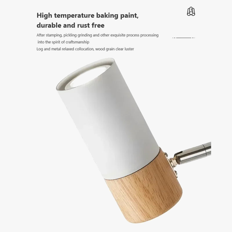 lampe oscillante télescopique bois décor intérieur lustre