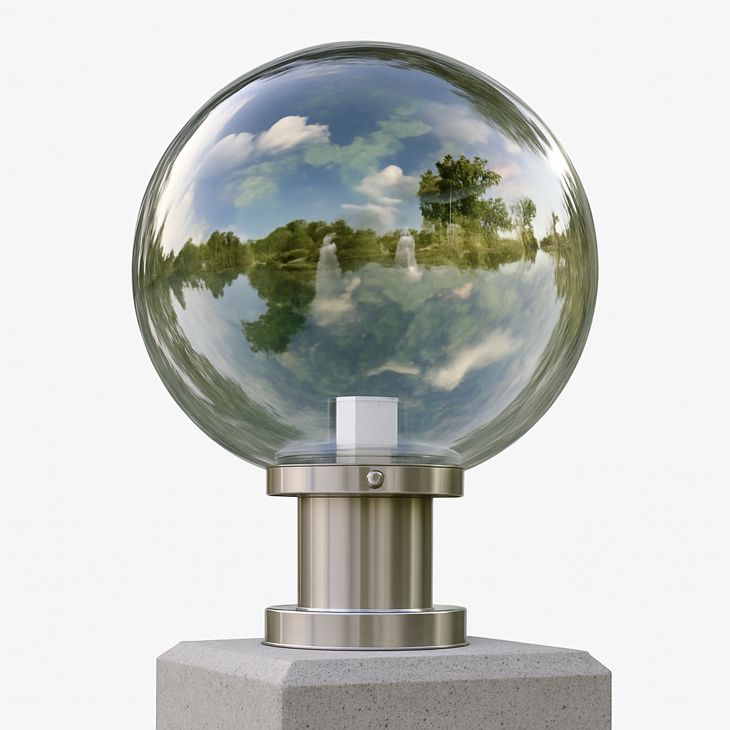 lampe pilier extérieur boule étanche pour éclairage décoratif