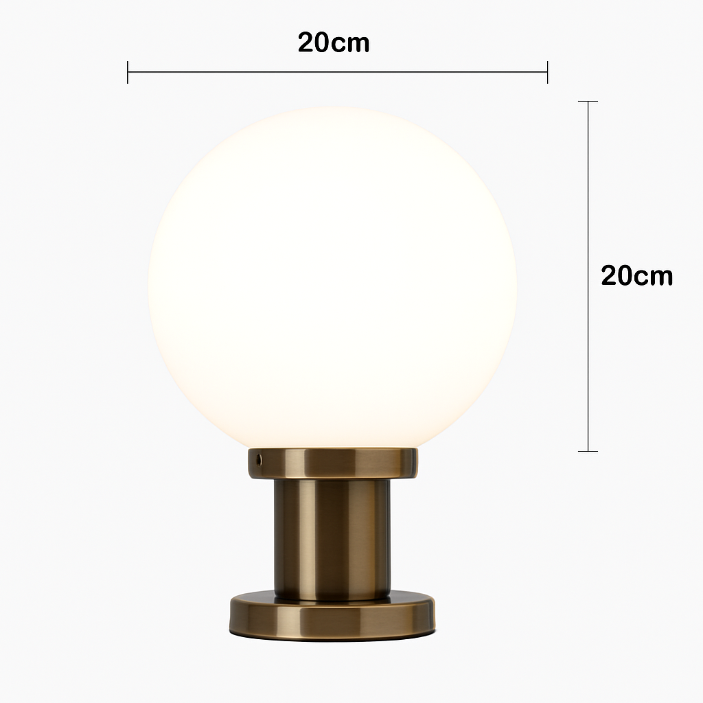 lampe pilier extérieur boule étanche pour éclairage décoratif