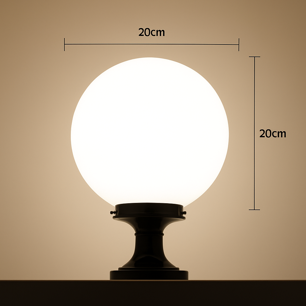 lampe pilier extérieur boule étanche pour éclairage décoratif