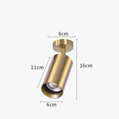 Spot Lampe plafond LED dorée