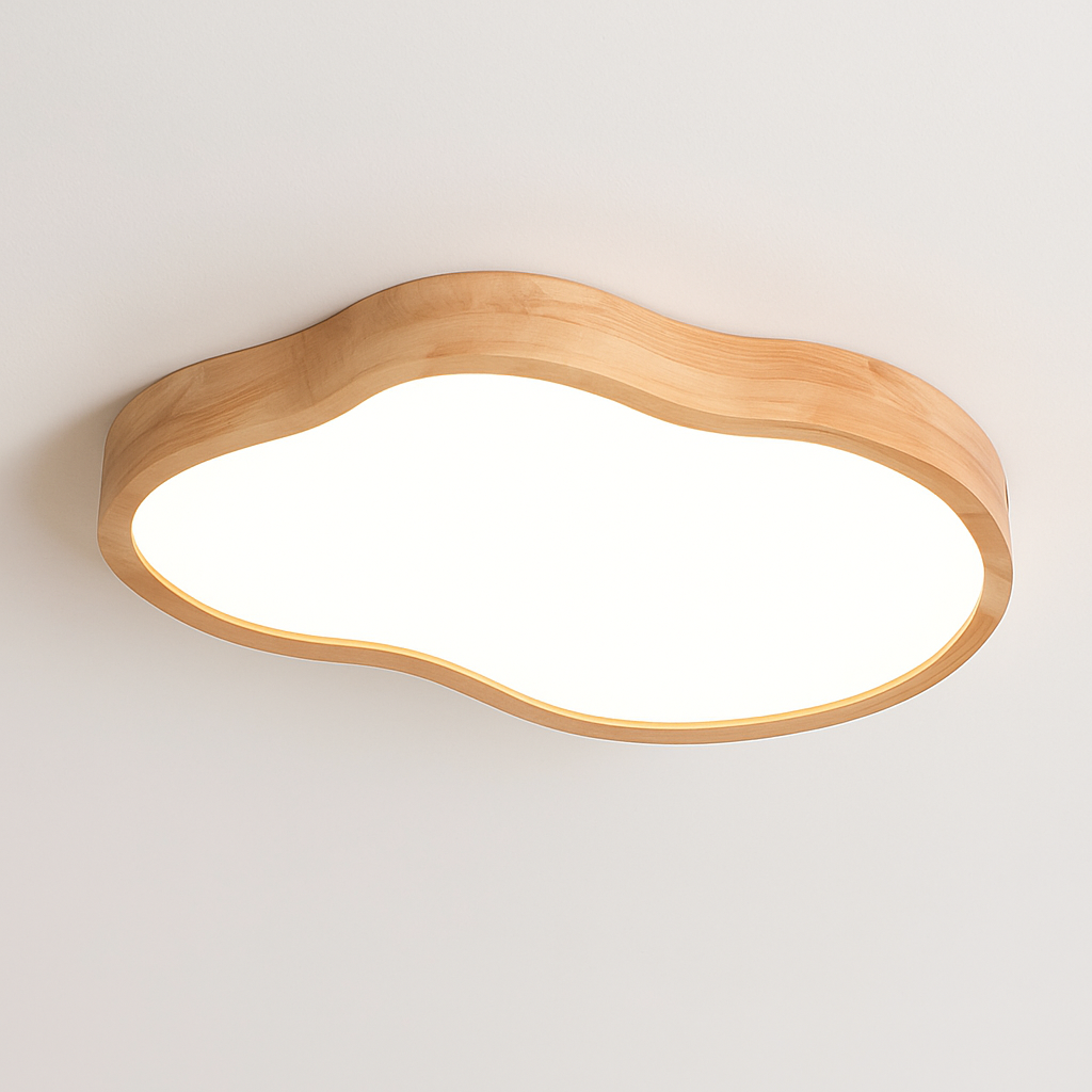 Lampe plafonnier bois LED modernes