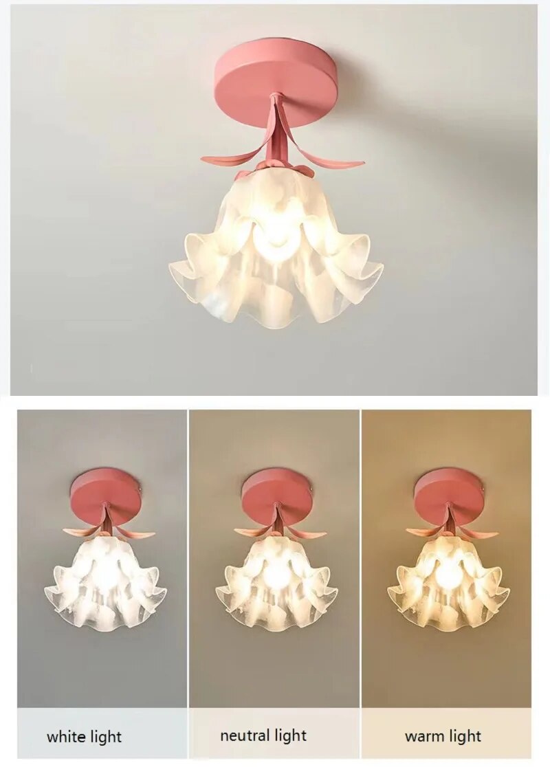 Lampe plafonnier Orchidée 4 Couleurs Moderne
