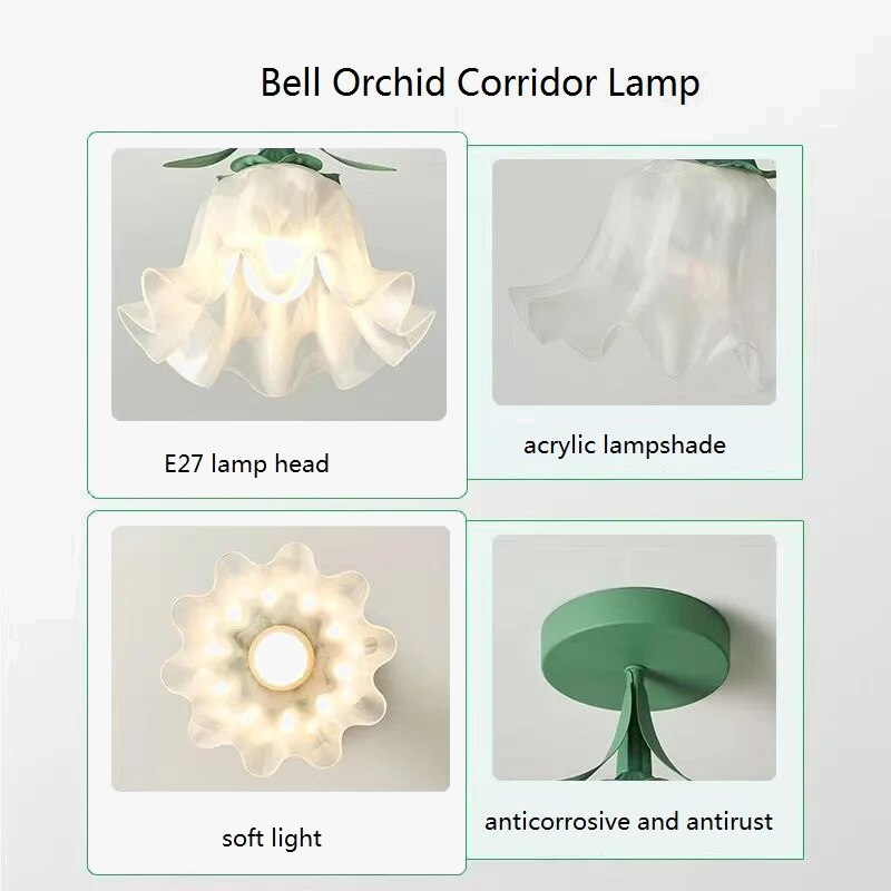 Lampe plafonnier Orchidée 4 Couleurs Moderne