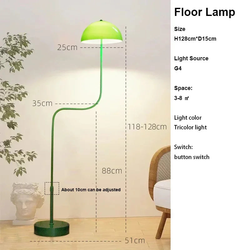 lampe à poser design en forme de germe de soja en verre