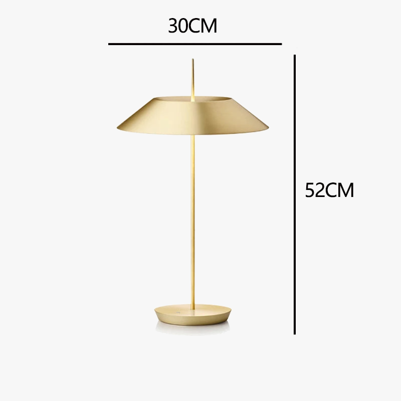 lampe à poser design en métal avec éclairage LED
