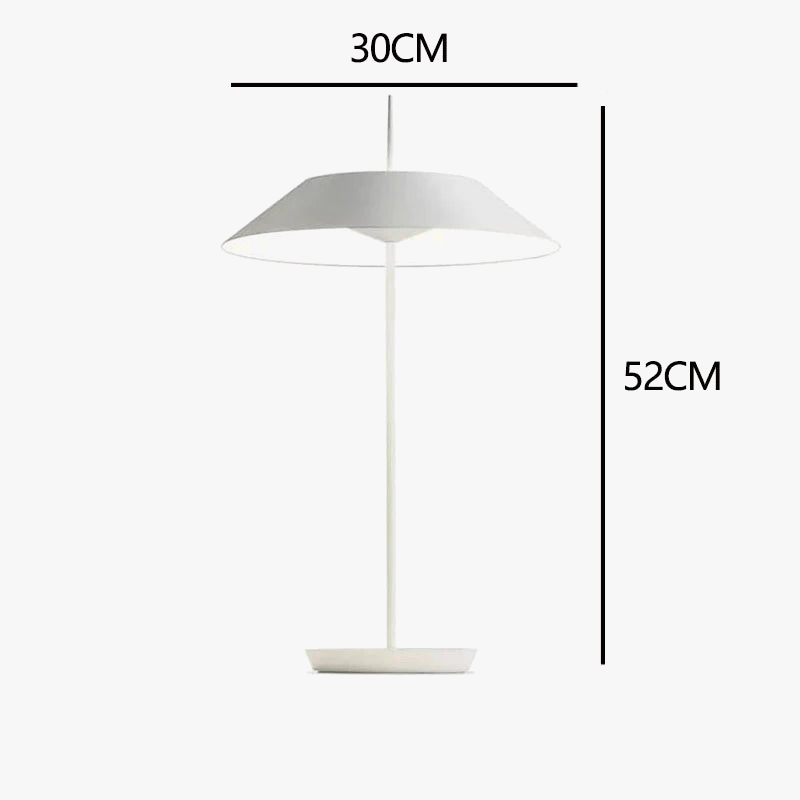 lampe à poser design en métal avec éclairage LED