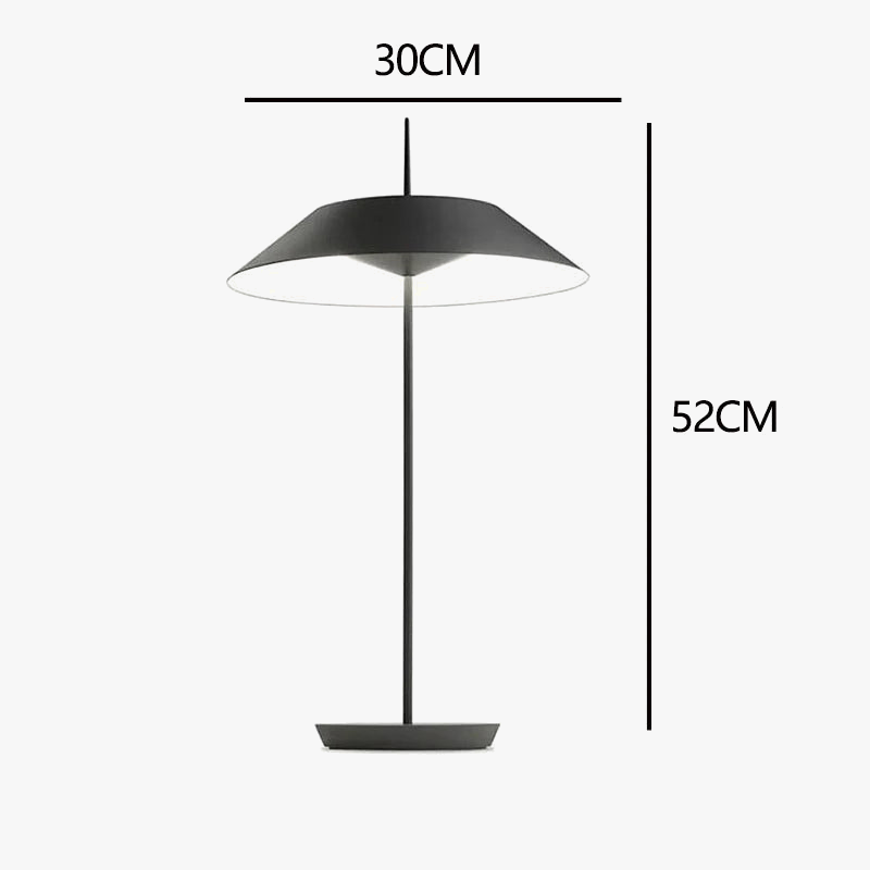 lampe à poser design en métal avec éclairage LED