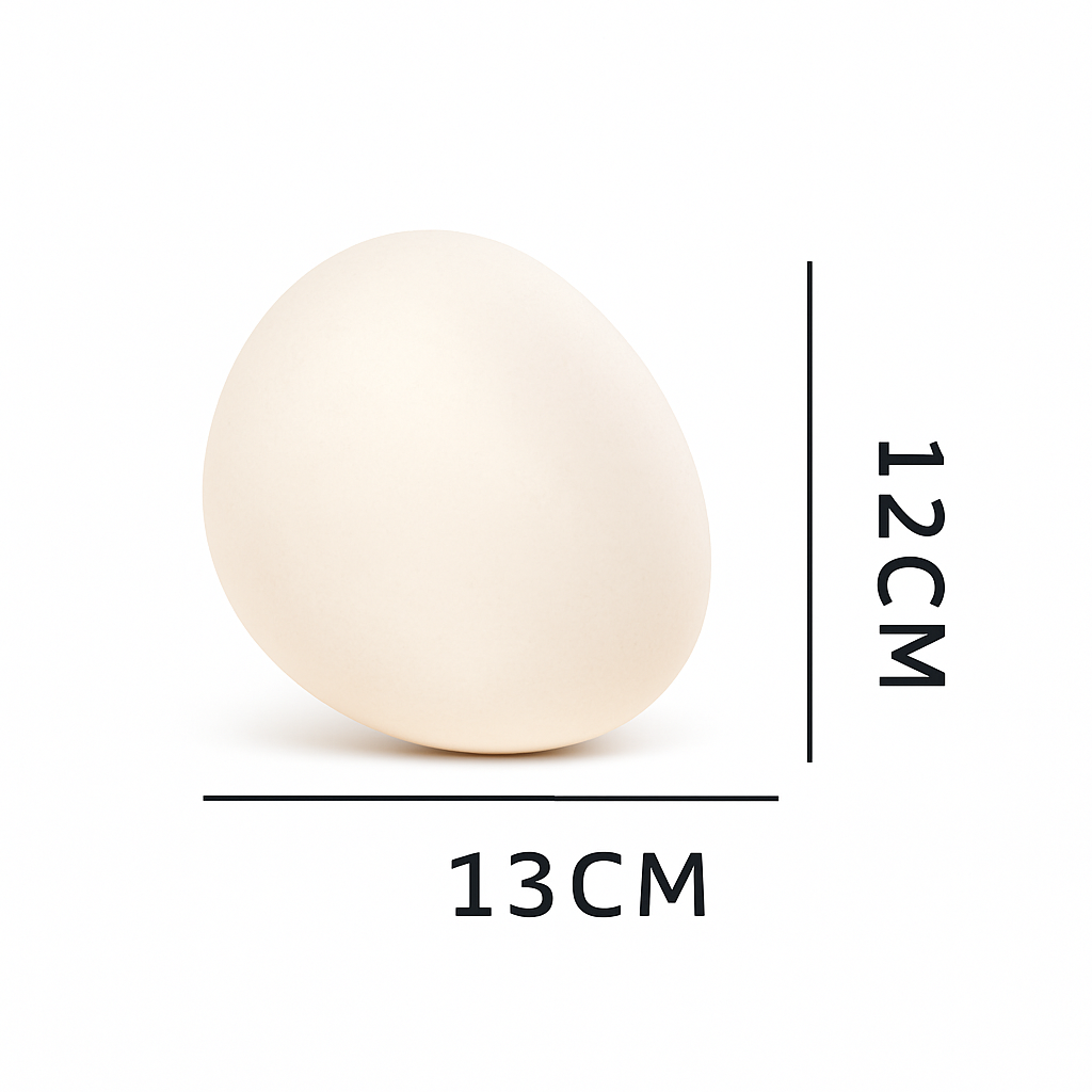 Lampe à poser design LED ambiance galet blanc Decor