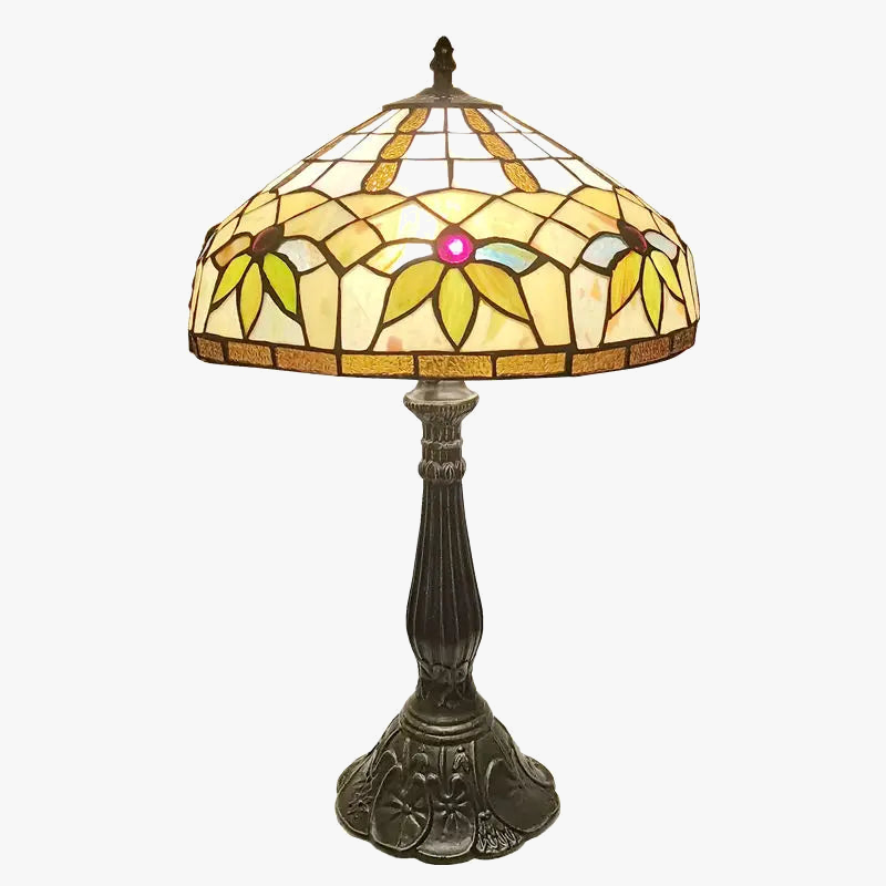 lampe à poser design style tiffany pour lecture et protection des yeux