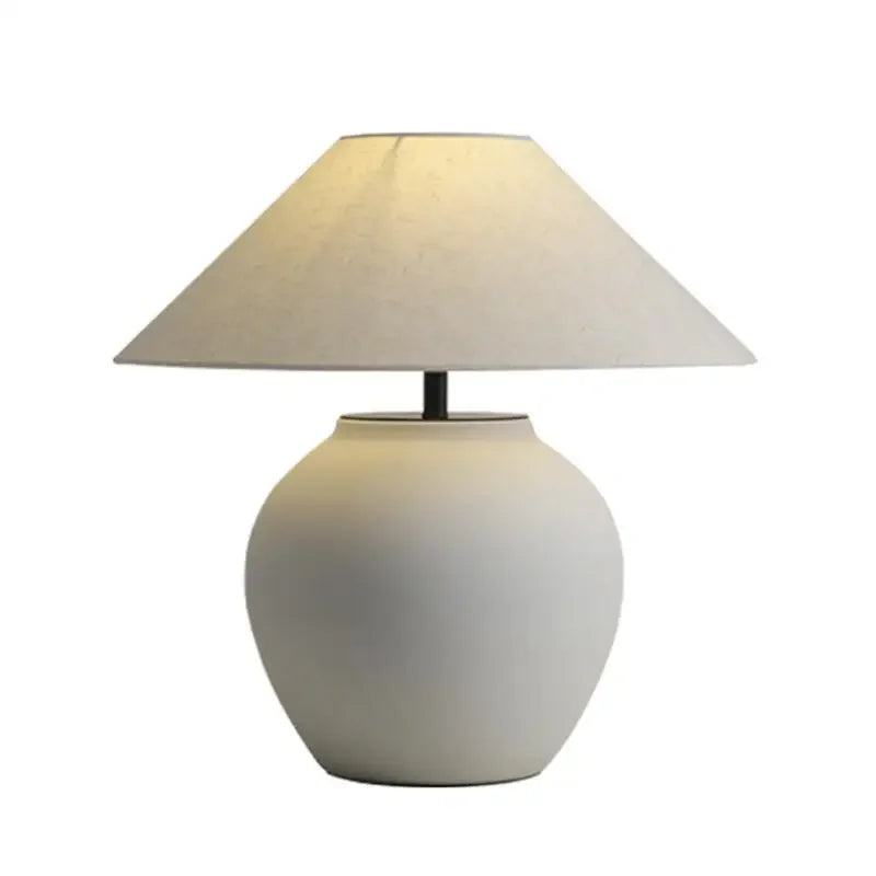 lampe à poser en céramique style wabi-sabi pour décoration intérieure
