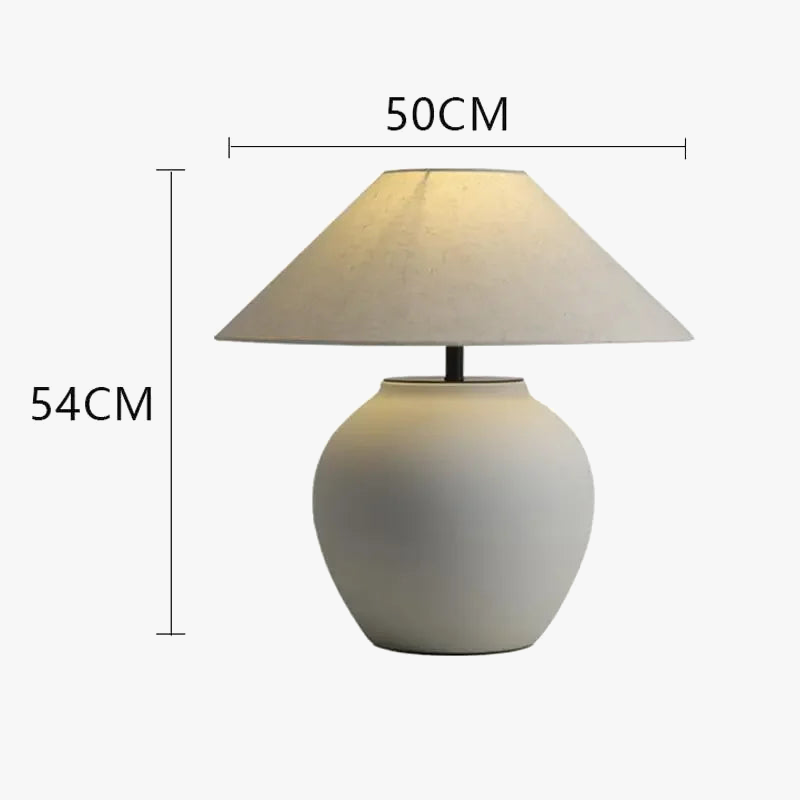 lampe à poser en céramique style wabi-sabi pour décoration intérieure