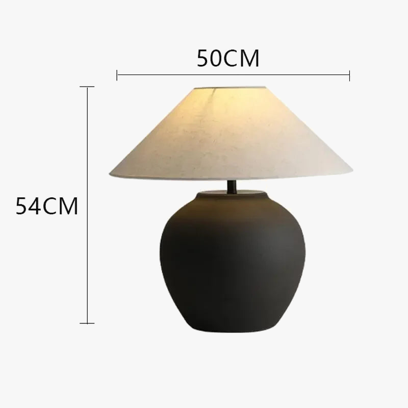 lampe à poser en céramique style wabi-sabi pour décoration intérieure