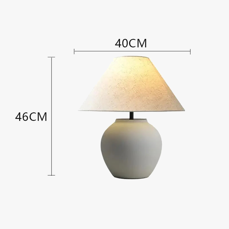 lampe à poser en céramique style wabi-sabi pour décoration intérieure
