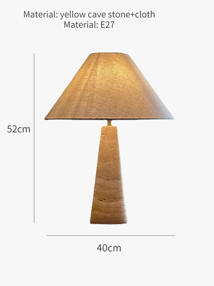 lampe à poser en pierre rétro design pour décoration intérieure