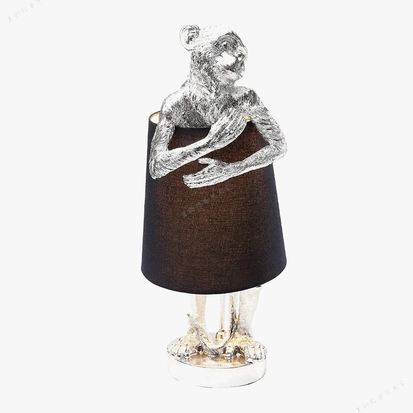 lampe à poser en résine design singe rétro pour éclairage décoratif