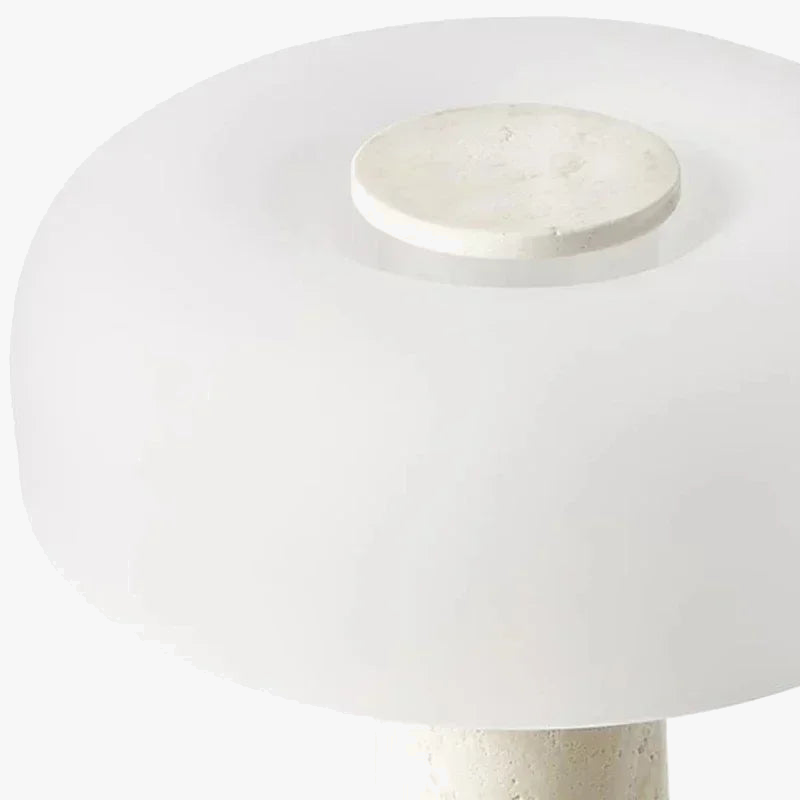 lampe à poser en travertin naturel design créatif champignon décoratif