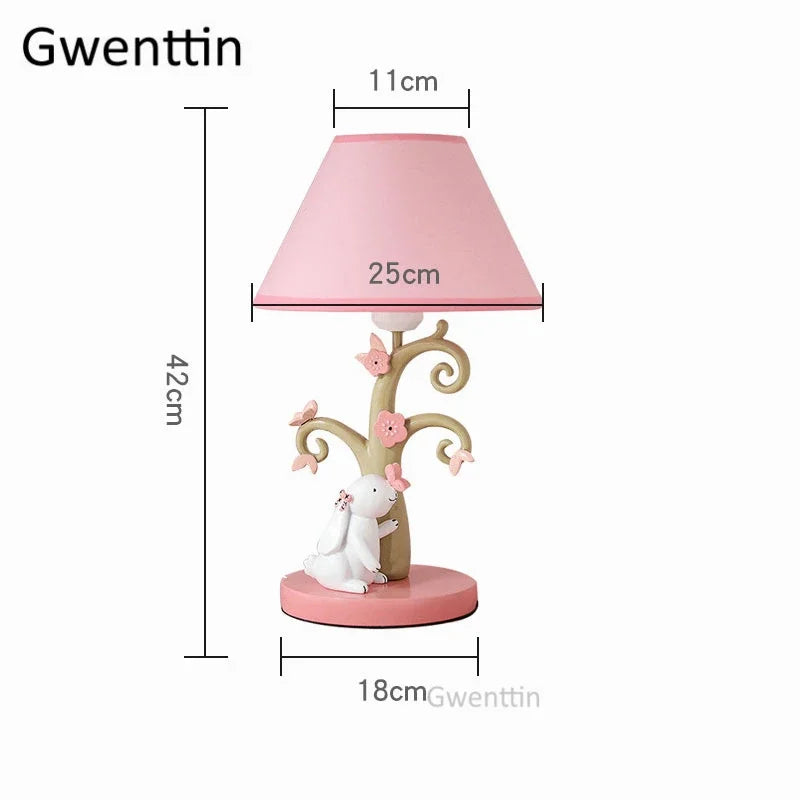 lampe à poser lapin dessin animé pour enfant décorative