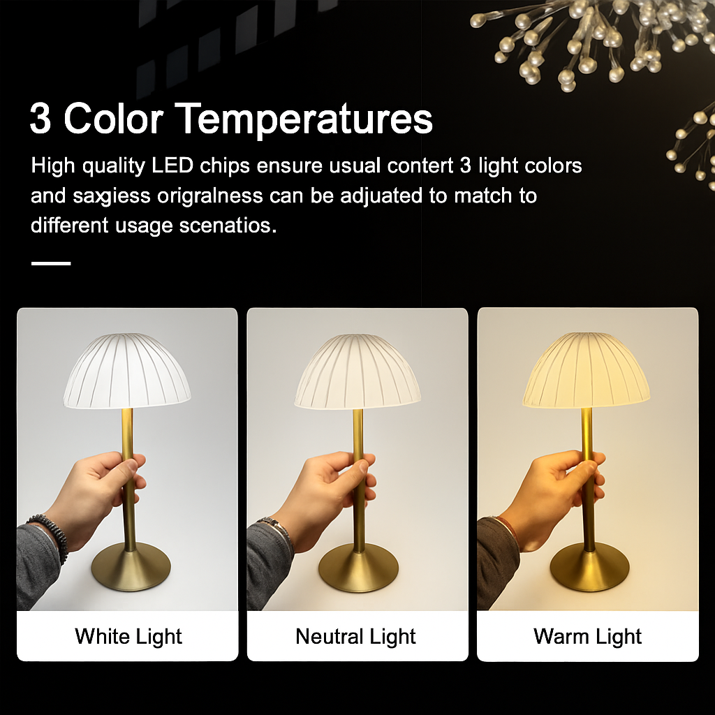 lampe à poser led tactile rechargeable sans fil pour lecture et détente