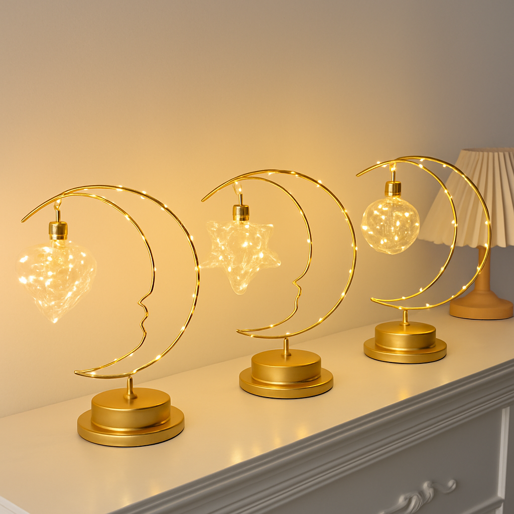 lampe à poser led étoile lune pour veilleuse et bureau