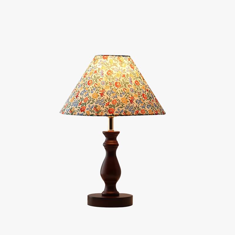 lampe à poser médiévale en bois massif style rétro créatif et chaleureux