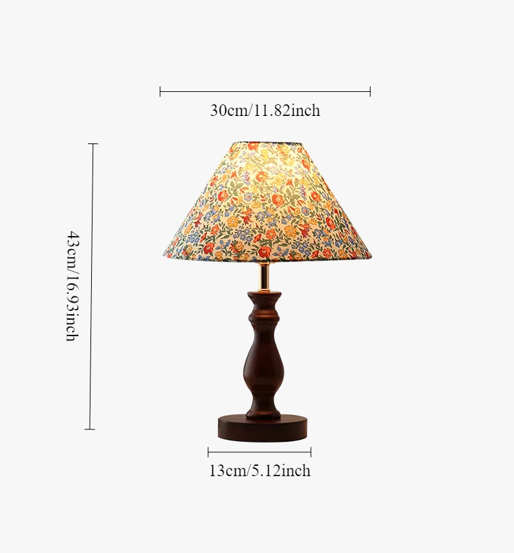 lampe à poser médiévale en bois massif style rétro créatif et chaleureux
