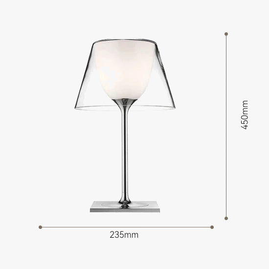lampe à poser moderne en acrylique au design italien élégant