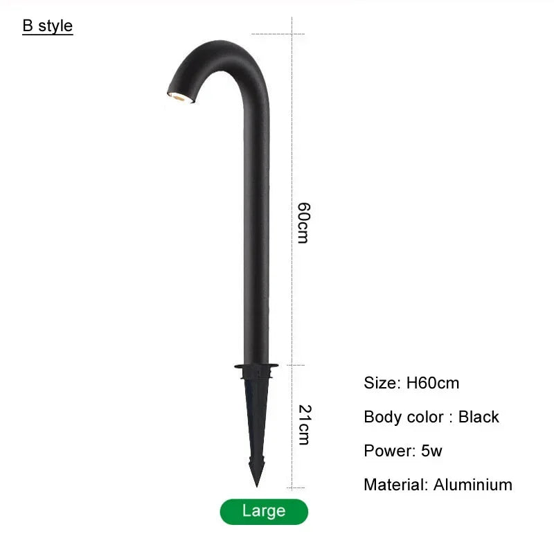 lampe à poser moderne en aluminium pour jardin extérieur étanche
