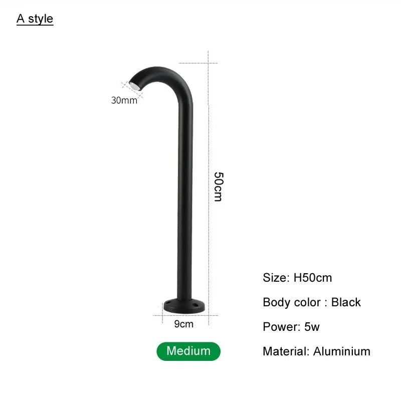 lampe à poser moderne en aluminium pour jardin extérieur étanche