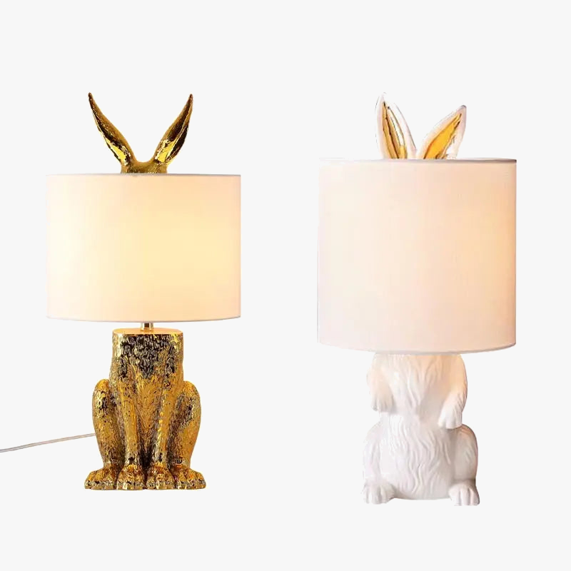 lampe à poser moderne en forme de lapin pour éclairage intérieur