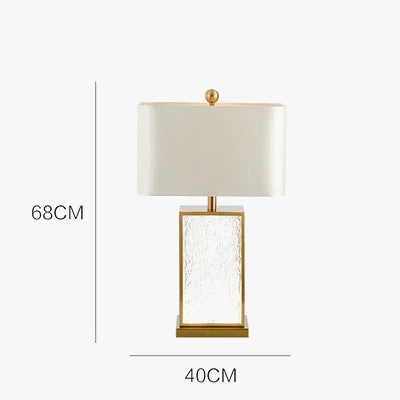 lampe à poser moderne en verre avec cadre doré décorative et élégante