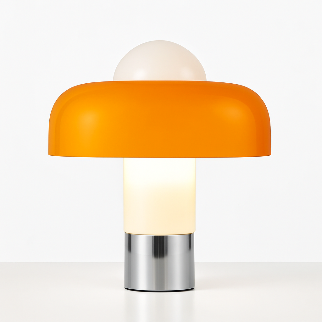 lampe à poser moderne en verre design champignon pour intérieur