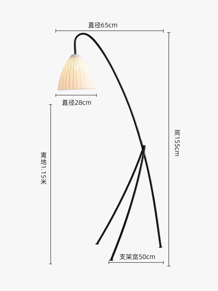 lampe à poser moderne minimaliste en fer et tissu