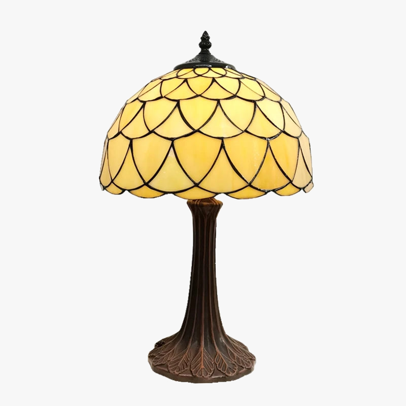 lampe à poser nordique en verre antique style tiffany