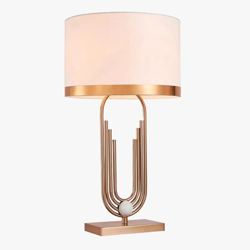 lampe à poser postmoderne en titane brossé pour décoration intérieure
