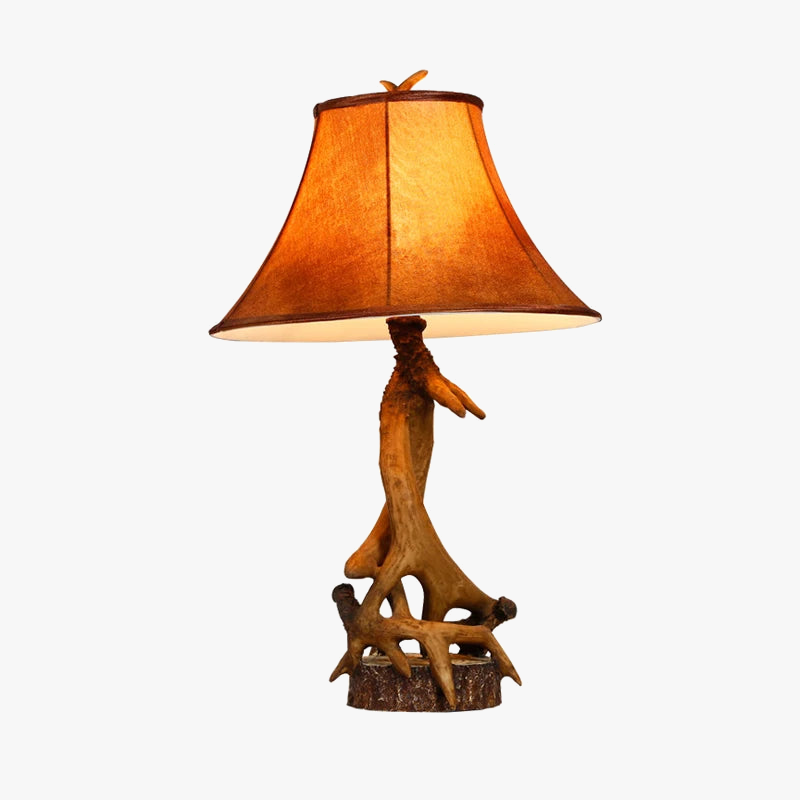 lampe à poser rétro américaine en résine pour intérieur élégant