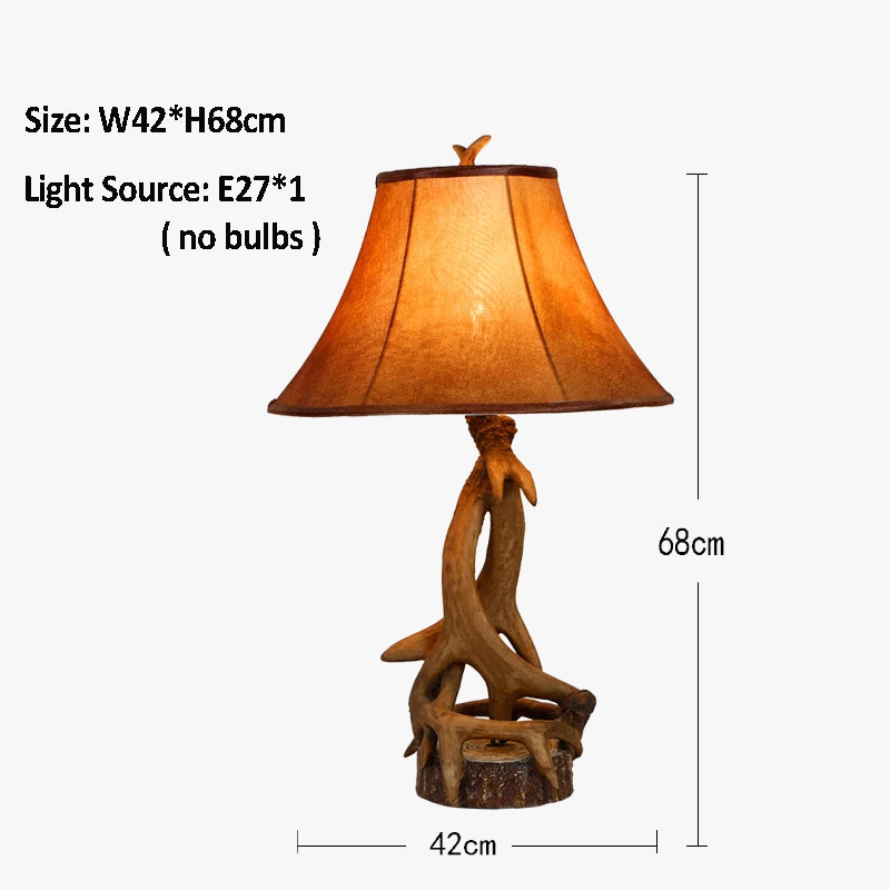 lampe à poser rétro américaine en résine pour intérieur élégant