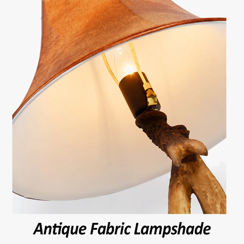 lampe à poser rétro américaine en résine pour intérieur élégant