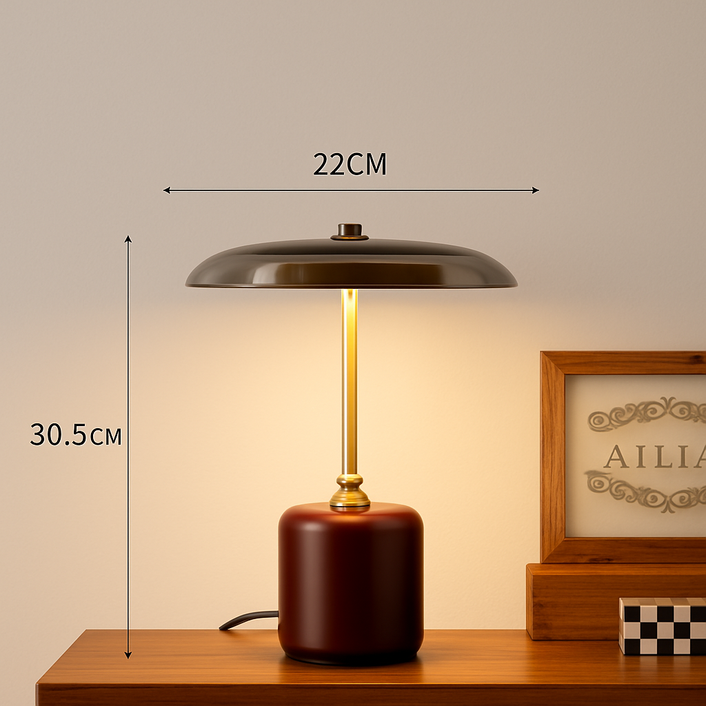lampe à poser rétro design art déco en laiton et verre