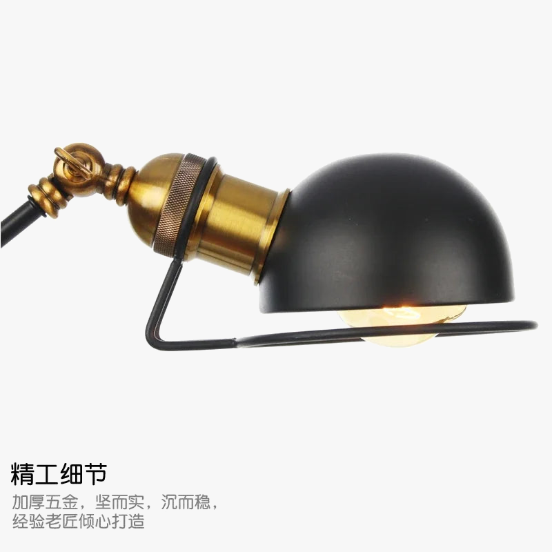 lampe à poser rétro en bronze style américain décorative